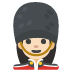 woman guard: light skin tone emoji on Google