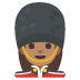 woman guard: medium skin tone emoji on Google