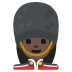 woman guard: dark skin tone emoji on Google