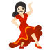 woman dancing: light skin tone on Google