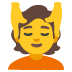 person getting massage emoji on Google