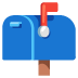 closed mailbox with raised flag on Google