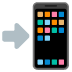 mobile phone with arrow on Google