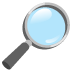 magnifying glass tilted right on Google
