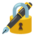 locked with pen emoji on Google
