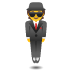 person in suit levitating emoji on Google