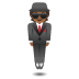 person in suit levitating: medium-dark skin tone on Google