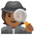 detective: medium-dark skin tone emoji on Google