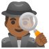 man detective: medium-dark skin tone on Google