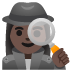 woman detective: dark skin tone emoji on Google
