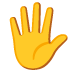 hand with fingers splayed on Google