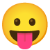face with tongue on Google