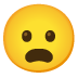 frowning face with open mouth emoji on Google