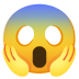 face screaming in fear emoji on Google