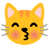 kissing cat emoji on Google