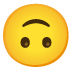 upside-down face emoji on Google