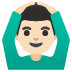 man gesturing OK: light skin tone on Google