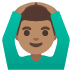 man gesturing OK: medium skin tone on Google