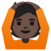 person gesturing OK: dark skin tone emoji on Google