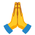 folded hands on Google