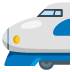 bullet train emoji on Google
