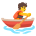 person rowing boat emoji on Google