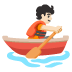person rowing boat: light skin tone emoji on Google