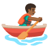 man rowing boat: medium-dark skin tone on Google