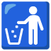 litter in bin sign emoji on Google