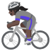 woman biking: dark skin tone on Google