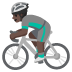 man biking: dark skin tone on Google