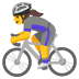 woman biking on Google
