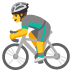 man biking on Google
