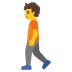 person walking on Google