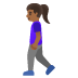 woman walking: medium-dark skin tone on Google