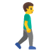 man walking facing right emoji on Google