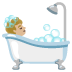 person taking bath: medium-light skin tone on Google