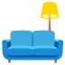 couch and lamp emoji on Google