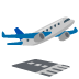 airplane departure on Google