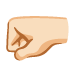 left-facing fist: light skin tone on Google