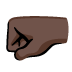 left-facing fist: dark skin tone emoji on Google