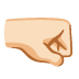 right-facing fist: light skin tone emoji on Google
