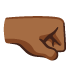 right-facing fist: medium-dark skin tone emoji on Google