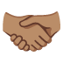 handshake: medium skin tone emoji on Google