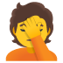 person facepalming emoji on Google