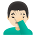 man facepalming: light skin tone on Google