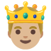 prince: medium-light skin tone emoji on Google
