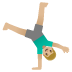 man cartwheeling: medium-light skin tone on Google