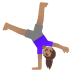 woman cartwheeling: medium skin tone on Google