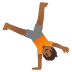 person cartwheeling: medium-dark skin tone on Google